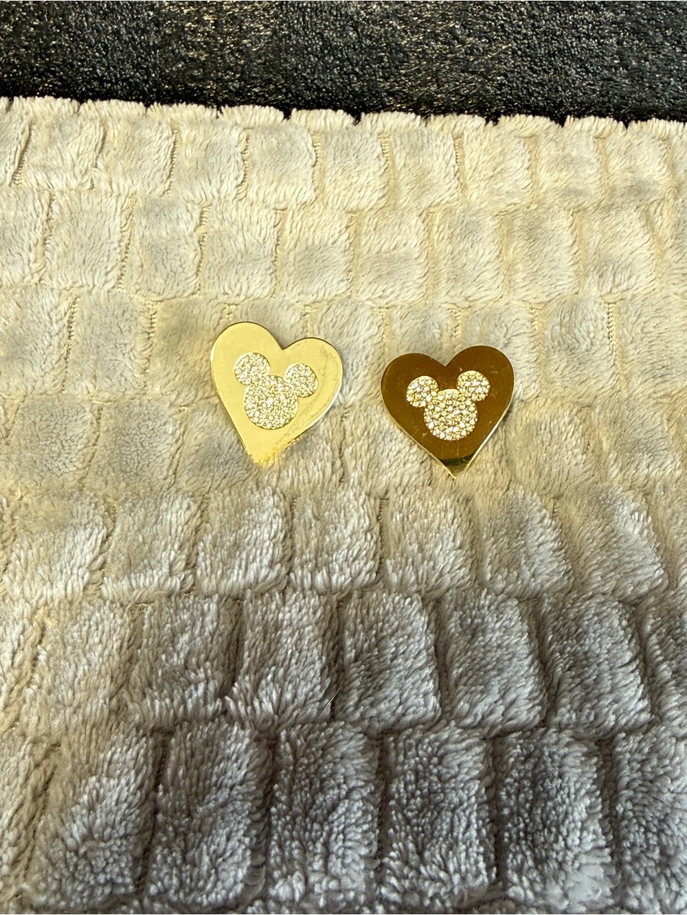 BaubleBar Gold Heart Mickey Stud Earrings